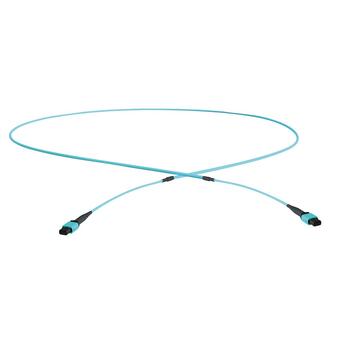 P-OM3-M3A-M2FxM2F-xx Fiberworks AS  Patchcord MTP24 fem.-MTP24 fem, for CFP OM3, 24-core Microcable 3 mm, Aqua